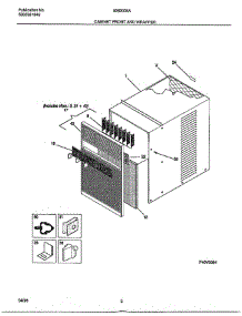 Cabinet Front And Wrapper parts for Frigidaire Air Conditioner 5069008A from AppliancePartsPros.com