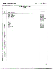 Air Conditioner Page 6 parts for Frigidaire Air Conditioner 5167A from AppliancePartsPros.com