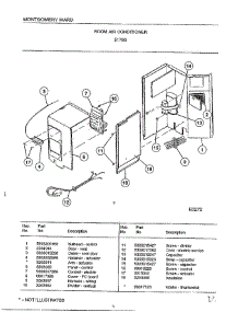 Room Air Conditioner Page 2 parts for Frigidaire Air Conditioner 5179B from AppliancePartsPros.com