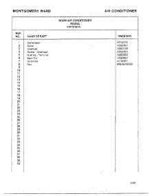 Air Conditioner Page 8 parts for Frigidaire Air Conditioner 5167A from AppliancePartsPros.com