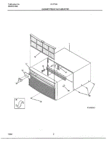 Cabinet Front And Wrapper parts for Frigidaire Air Conditioner 5137006A from AppliancePartsPros.com