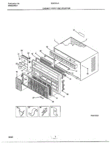 Cabinet Front And Wrapper parts for Frigidaire Air Conditioner 5292004A from AppliancePartsPros.com
