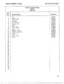 Air Conditioner Page 10 parts for Frigidaire Air Conditioner 5167A from AppliancePartsPros.com