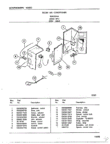 Room Air Conditioner Page 3 parts for Frigidaire Air Conditioner 5263004A from AppliancePartsPros.com