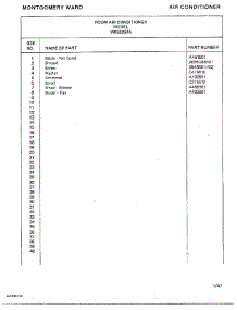 Air Conditioner Page 6 parts for Frigidaire Air Conditioner 5257A from AppliancePartsPros.com