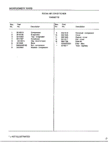 Room Air Conditioner Page 6 parts for Frigidaire Air Conditioner 5277D from AppliancePartsPros.com