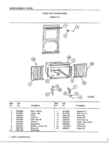 Room Air Conditioner Page 8 parts for Frigidaire Air Conditioner 5277D from AppliancePartsPros.com