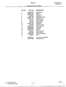 Window Mounting parts for Frigidaire Air Conditioner 5292004A from AppliancePartsPros.com