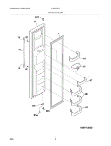 03 - Freezer Door parts for Frigidaire Refrigerator PLHS239ZDB2 from AppliancePartsPros.com