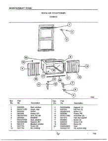 Room Air Conditioner Page 6 parts for Frigidaire Air Conditioner 5338009 from AppliancePartsPros.com