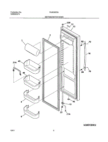 05 - Refrigerator Door parts for Frigidaire Refrigerator PLHS267ZAB1 from AppliancePartsPros.com