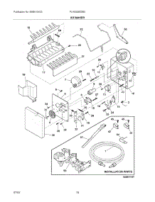 19 - Ice Maker parts for Frigidaire Refrigerator PLHS239ZDB0 from AppliancePartsPros.com