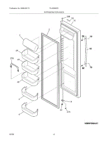 05 - Refrigerator Door parts for Frigidaire Refrigerator PLHS269ZDB7 from AppliancePartsPros.com