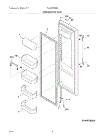 05 - Refrigerator Door parts for Electrolux Refrigerator PLHS67EESB9 from AppliancePartsPros.com