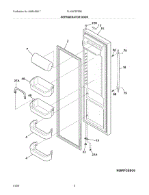 05 - Refrigerator Door parts for Frigidaire Refrigerator PLHS67EFSB0 from AppliancePartsPros.com