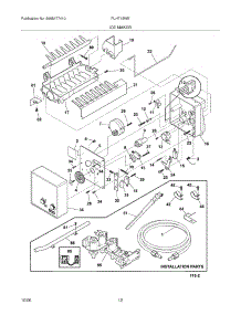 11 - Ice Maker parts for Frigidaire Refrigerator PLHT19WEK4 from AppliancePartsPros.com