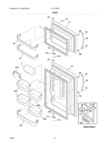 03 - Door parts for Frigidaire Refrigerator PLHT19WEB5 from AppliancePartsPros.com