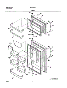 03 - Door parts for Frigidaire Refrigerator PLHT219TCK2 from AppliancePartsPros.com