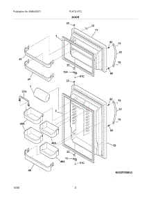03 - Door parts for Frigidaire Refrigerator PLHT219TCKT from AppliancePartsPros.com