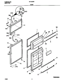 02 - Door parts for Frigidaire Refrigerator TRT18GREW5 from AppliancePartsPros.com