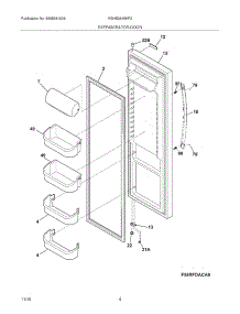 05 - Refrigerator Door parts for Frigidaire Refrigerator XGHS2645KF2 from AppliancePartsPros.com