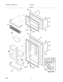03 - Door parts for Frigidaire Refrigerator PLT189WJSM0 from AppliancePartsPros.com