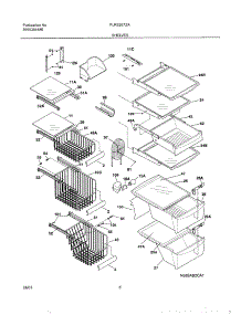 09 - Shelves parts for Frigidaire Refrigerator PLRS267ZAB1 from AppliancePartsPros.com
