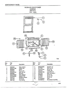 Room Air Conditioner Page 6 parts for Frigidaire Room Air Conditioner 4328002A from AppliancePartsPros.com