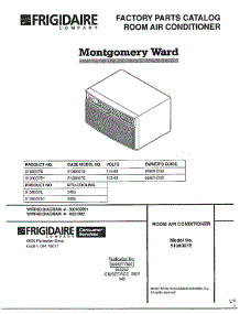 Room Air Conditioner Cover Page parts for Frigidaire Air Conditioner 5137007E1 from AppliancePartsPros.com