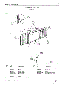 Room Air Conditioner Page 5 parts for Frigidaire Air Conditioner 5149A from AppliancePartsPros.com