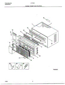 Cabinet Front And Wrapper parts for Frigidaire Air Conditioner 5174001B from AppliancePartsPros.com