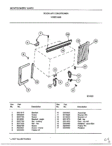 Room Air Conditioner Page 6 parts for Frigidaire Air Conditioner 5169B from AppliancePartsPros.com