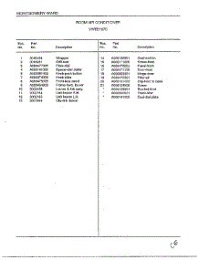 Room Air Conditioner Page 2 parts for Frigidaire Air Conditioner 5187C from AppliancePartsPros.com