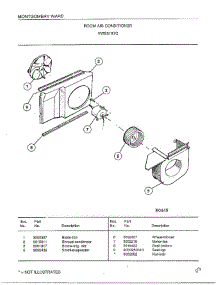 Room Air Conditioner Page 5 parts for Frigidaire Air Conditioner 5187C from AppliancePartsPros.com