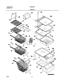 09 - Shelves parts for Frigidaire Refrigerator NGS23ZZAW3 from AppliancePartsPros.com
