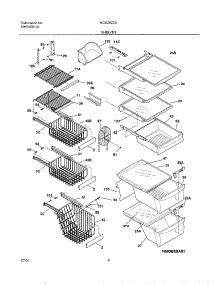 09 - Shelves parts for Frigidaire Refrigerator NGS26ZZAB0 from AppliancePartsPros.com