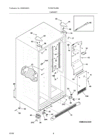07 - Cabinet parts for Frigidaire Refrigerator PHSB67EJSB0 from AppliancePartsPros.com