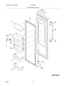 05 - Refrigerator Door parts for Frigidaire Refrigerator PLHS239ZDBP from AppliancePartsPros.com