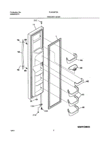 03 - Freezer Door parts for Frigidaire Refrigerator PLHS267ZAB0 from AppliancePartsPros.com
