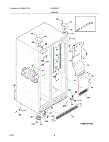 07 - Cabinet parts for Frigidaire Refrigerator PLHS239ZDBJ from AppliancePartsPros.com