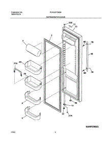 05 - Refrigerator Door parts for Frigidaire Refrigerator PLHS267ZAB4 from AppliancePartsPros.com
