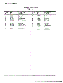 Room Air Conditioner Page 2 parts for Frigidaire Air Conditioner 5167B from AppliancePartsPros.com