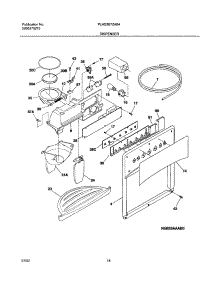 15 - Dispenser parts for Frigidaire Refrigerator PLHS267ZAB4 from AppliancePartsPros.com