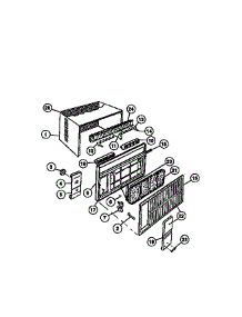 02 - Cabinet Front & Wrapper parts for Frigidaire Air Conditioner AR18NS5N1 from AppliancePartsPros.com