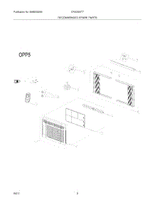 03 - Recommended Spare Parts parts for Frigidaire Air Conditioner CRA050XT724 from AppliancePartsPros.com