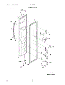 03 - Freezer Door parts for Frigidaire Refrigerator PLHS37EESB5 from AppliancePartsPros.com