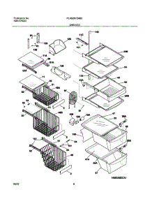 09 - Shelves parts for Frigidaire Refrigerator PLHS267ZAB5 from AppliancePartsPros.com