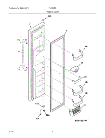 03 - Freezer Door parts for Frigidaire Refrigerator PLHS68EESB9 from AppliancePartsPros.com