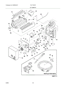 11 - Ice Maker parts for Frigidaire Refrigerator PLHT189CSBA from AppliancePartsPros.com