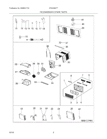 03 - Recommended Spare Parts parts for Frigidaire Air Conditioner CRA065AT70 from AppliancePartsPros.com